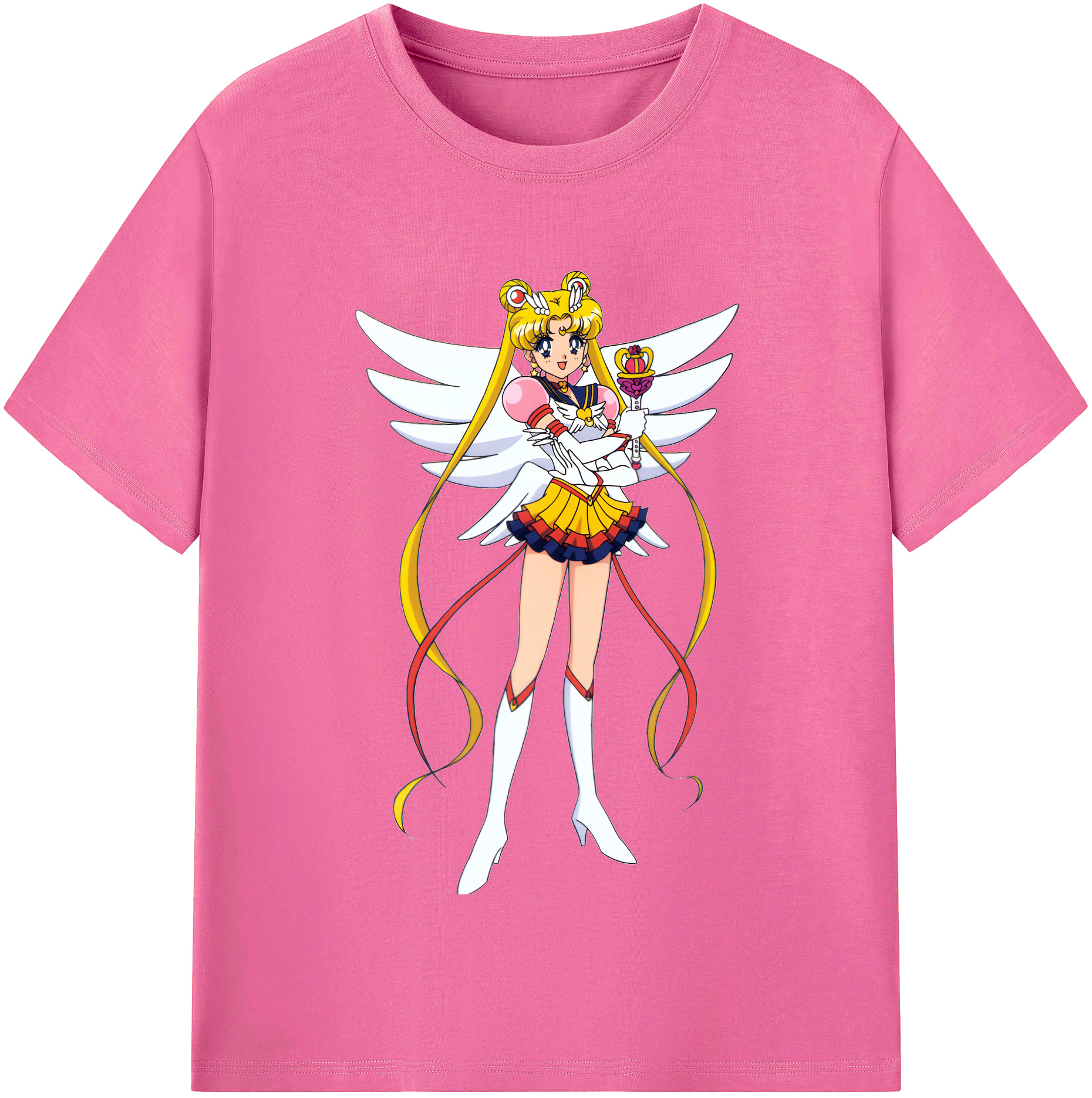 （画像用） 美少女戦士セーラームーン 月野 うさぎ つきの うさぎ Sailor Moon Tsukino Usagi レディースカジュアルプリントTシャツ（綿100％）